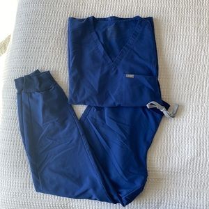 Denim L scrub set